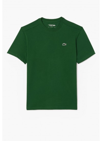 Men T-Shirts TH7618 Green Cotton Lacoste