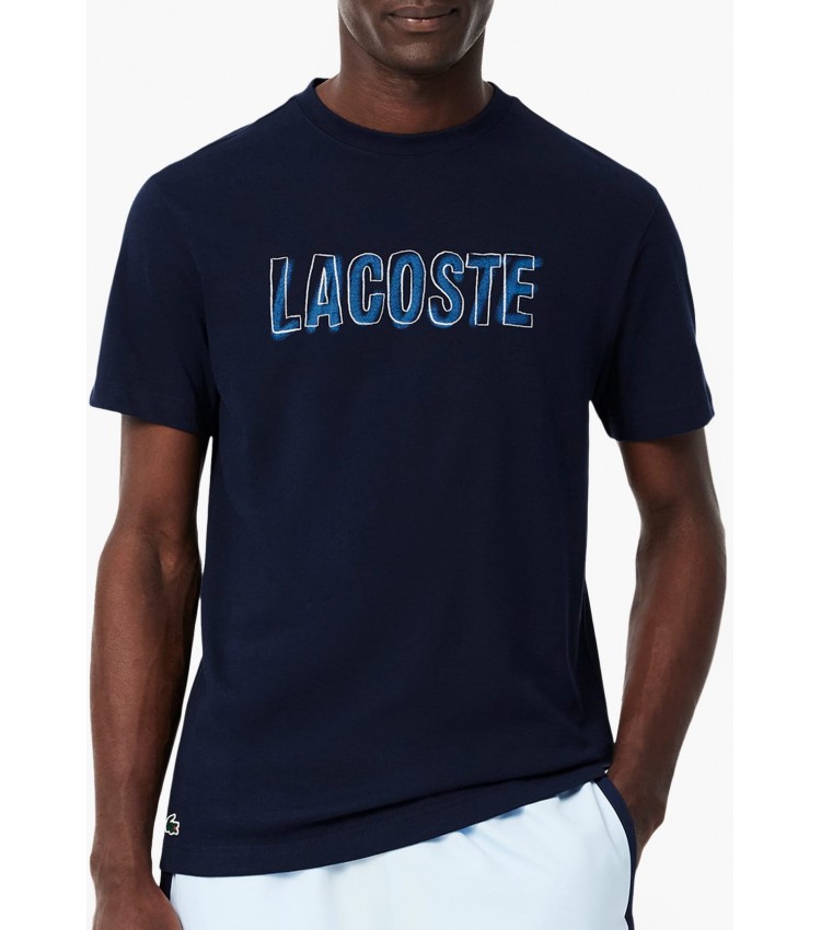 Men T-Shirts TH8916 DarkBlue Cotton Lacoste