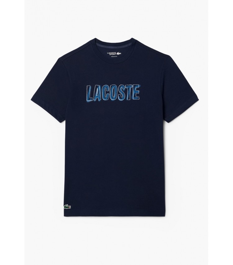 Men T-Shirts TH8916 DarkBlue Cotton Lacoste