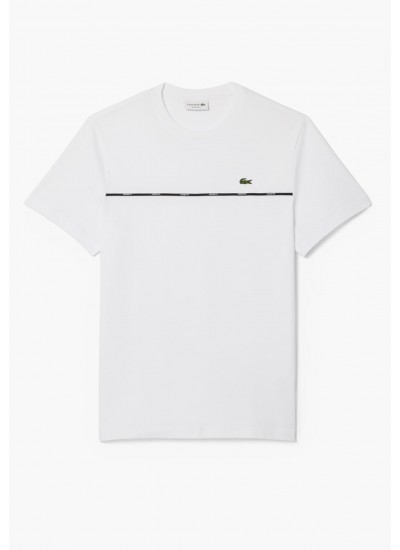 Men T-Shirts TH9842 White Cotton Lacoste