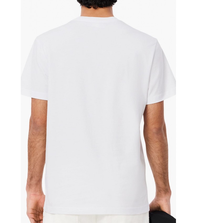 Men T-Shirts TH9842 White Cotton Lacoste