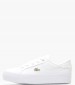 Women Casual Shoes Ziane.Platfo White Leather Lacoste