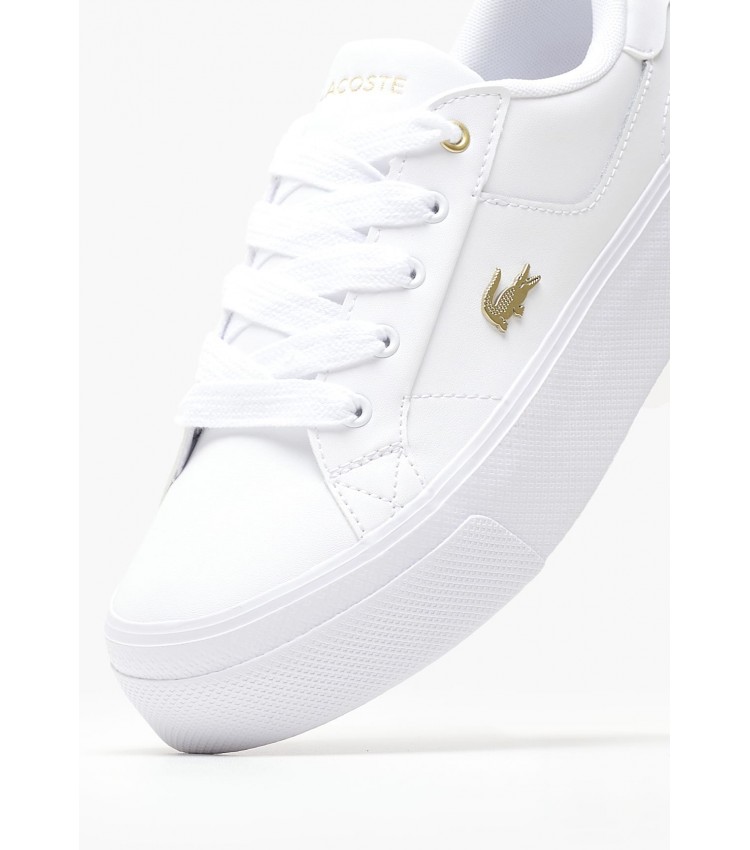 Women Casual Shoes Ziane.Platfo White Leather Lacoste