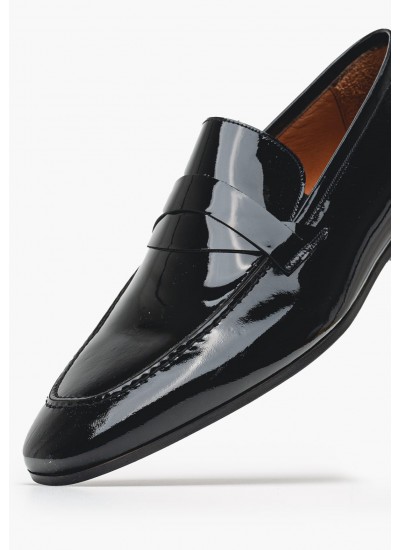 Men Shoes 1509 Black Leather Damiani