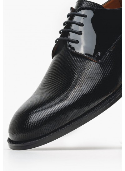 Men Shoes A7521 Black Leather Boss shoes