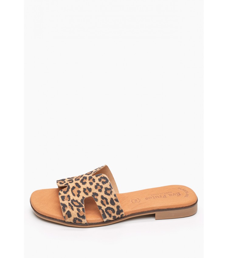 Women Flats 3053 Leopard Leather Eva Frutos