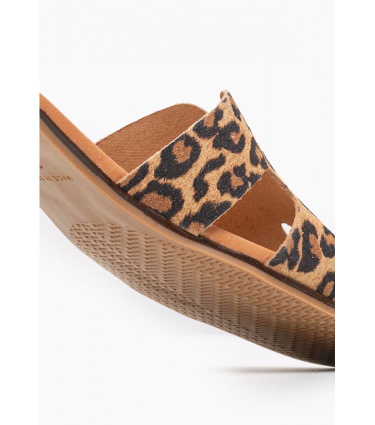 Women Flats 3053 Leopard Leather Eva Frutos