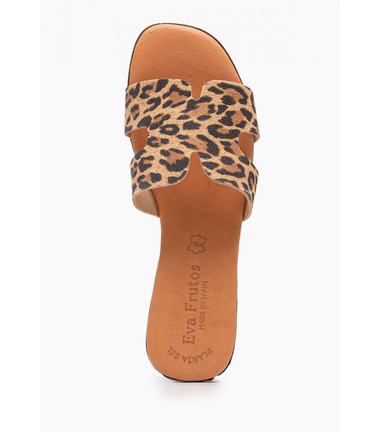 Women Flats 3053 Leopard Leather Eva Frutos