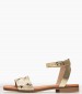 Women Flats 3056 Gold Leather Eva Frutos