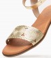 Women Flats 3056 Gold Leather Eva Frutos