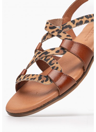 Γυναικεία Flats 3080 Leopard Δέρμα Eva Frutos