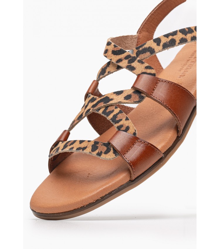 Γυναικεία Flats 3080 Leopard Δέρμα Eva Frutos