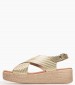 Women Platforms Low 5314 Gold Leather Eva Frutos