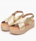 Women Platforms Low 5314 Gold Leather Eva Frutos