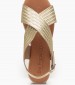 Women Platforms Low 5314 Gold Leather Eva Frutos