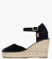 Women Espadrilles 13000SRTI Black Buckskin Vidorreta