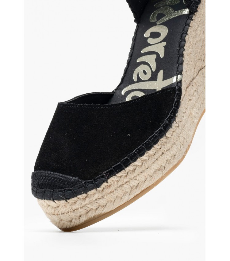 Women Espadrilles 13000SRTI Black Buckskin Vidorreta