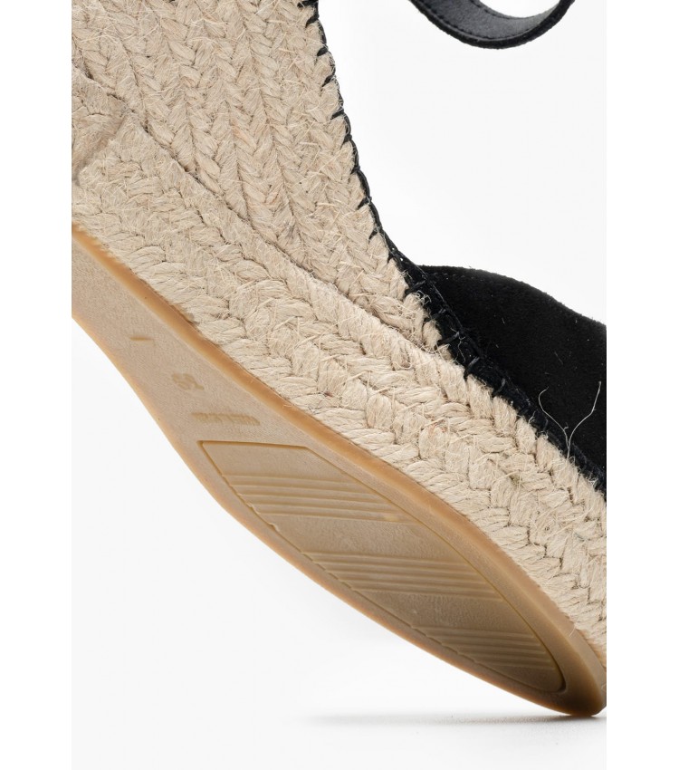 Women Espadrilles 13000SRTI Black Buckskin Vidorreta