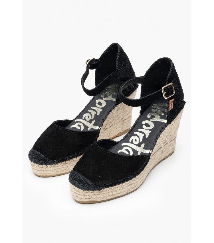 Women Espadrilles 13000SRTI Black Buckskin Vidorreta