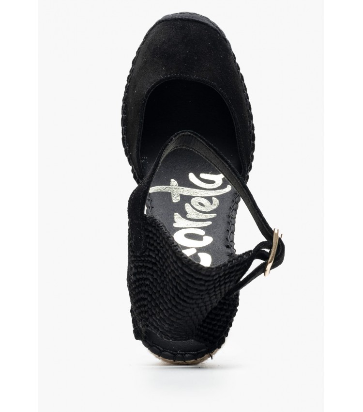 Women Espadrilles 13000SRTI Black Buckskin Vidorreta