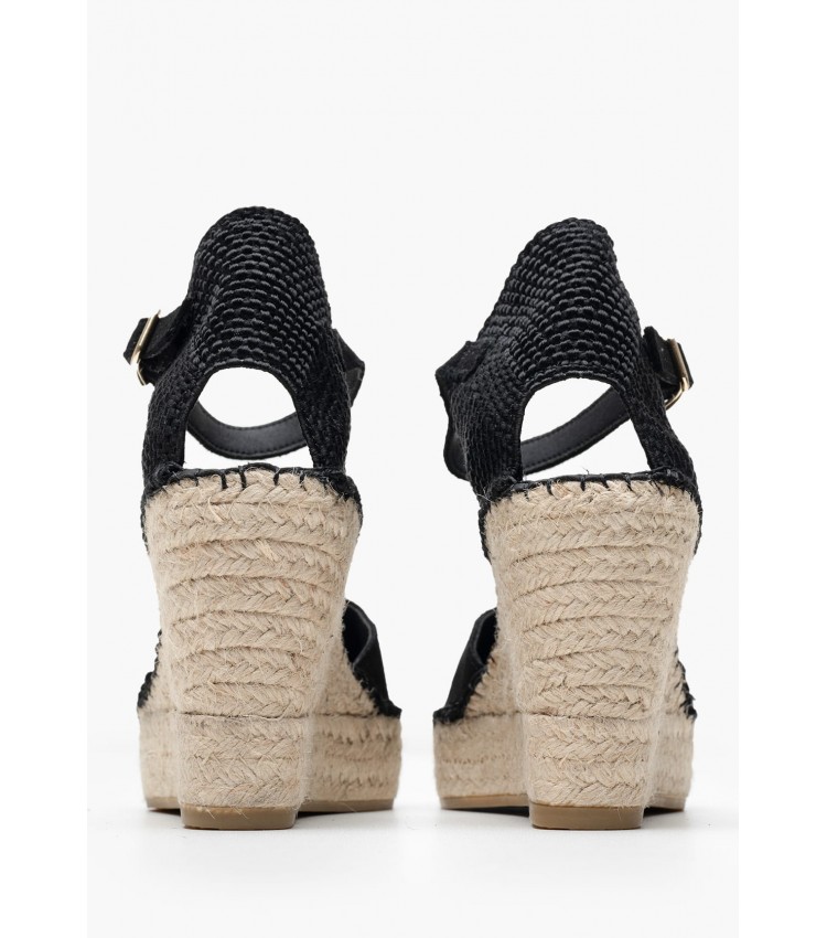 Women Espadrilles 13000SRTI Black Buckskin Vidorreta