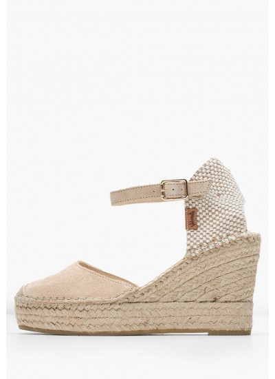 Women Espadrilles 13000SRTI Beige Buckskin Vidorreta