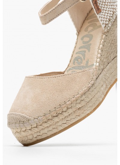 Women Espadrilles 13000SRTI Beige Buckskin Vidorreta