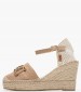 Women Espadrilles 6941NATI Beige Leather Vidorreta