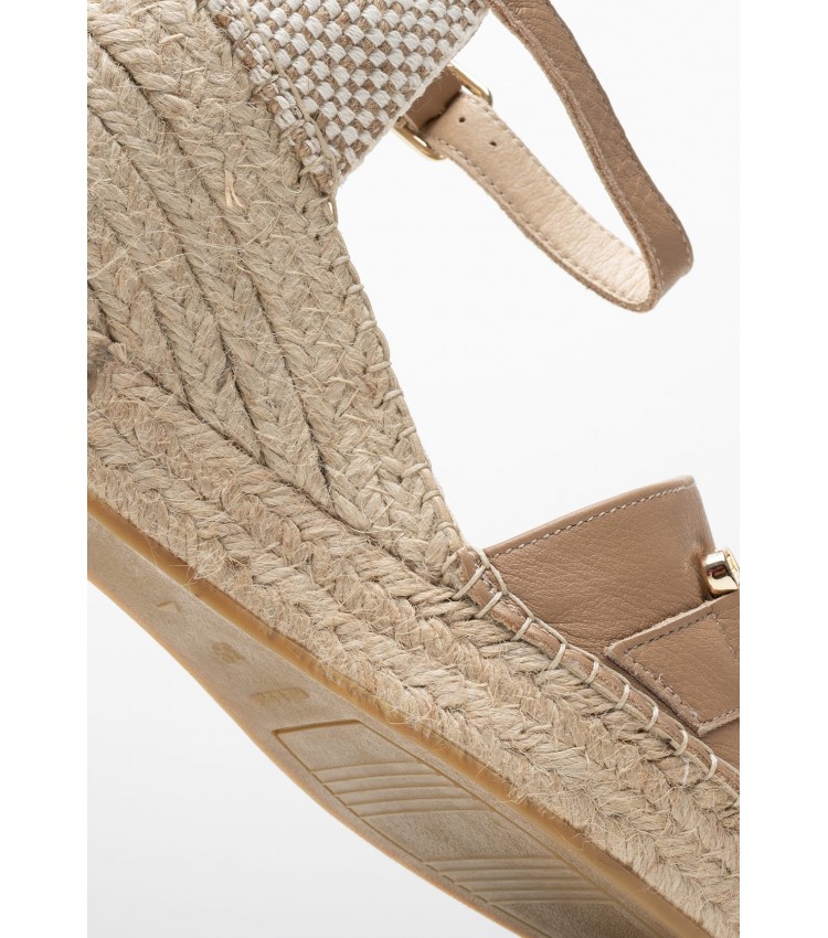 Women Espadrilles 6941NATI Beige Leather Vidorreta