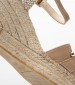 Women Espadrilles 6941NATI Beige Leather Vidorreta