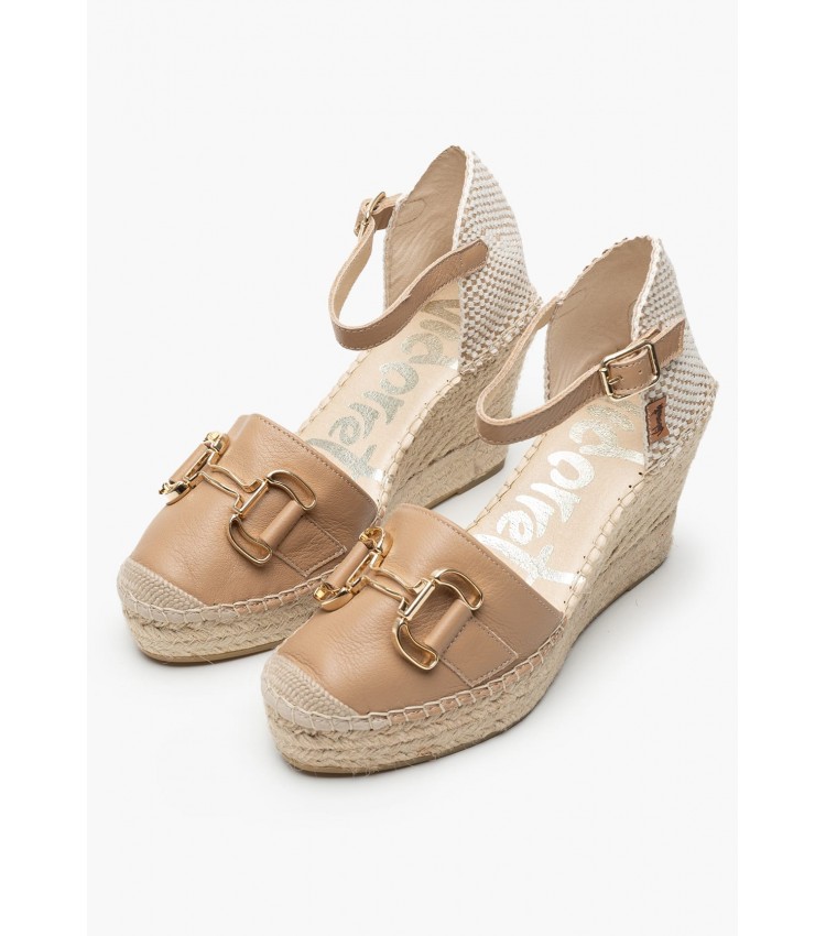 Women Espadrilles 6941NATI Beige Leather Vidorreta