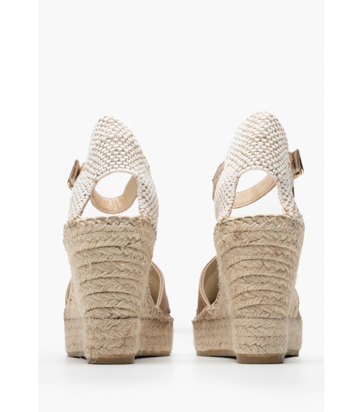 Women Espadrilles 6941NATI Beige Leather Vidorreta