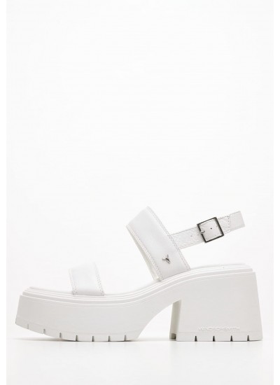 Women Sandals 2450.916112L White Leather Mortoglou