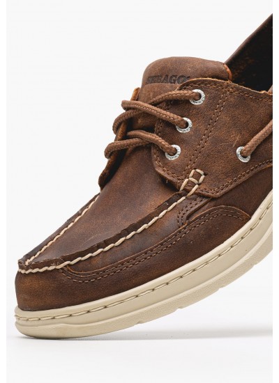 Men Sailing shoes Charlestown Brown Oily Leather Sebago