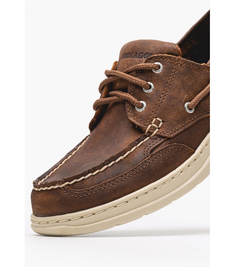 Men Sailing shoes Charlestown Brown Oily Leather Sebago