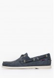 Men Sailing shoes Docksides.Nbk Blue Nubuck Leather Sebago