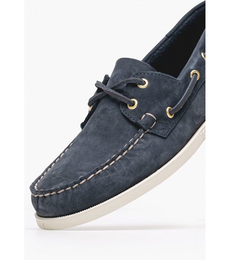 Men Sailing shoes Docksides.Nbk Blue Nubuck Leather Sebago