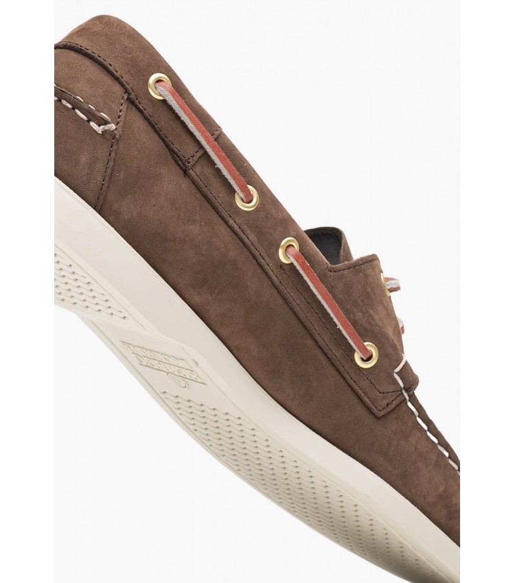 Men Sailing shoes Docksides.Nbk Brown Nubuck Leather Sebago