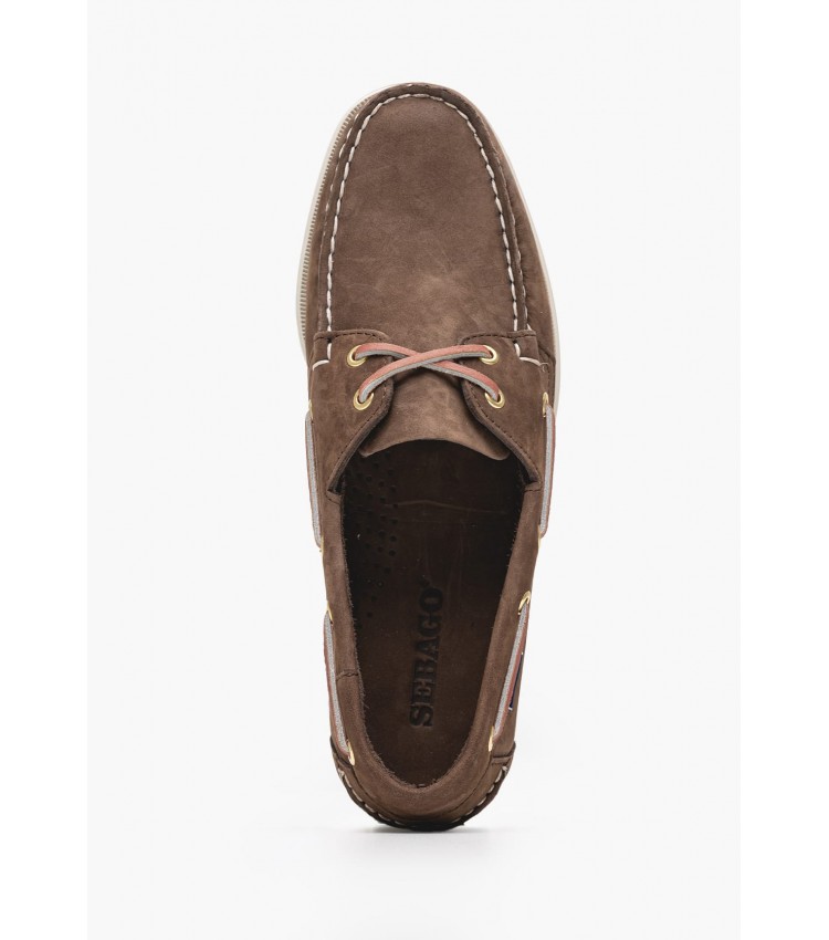 Men Sailing shoes Docksides.Nbk Brown Nubuck Leather Sebago