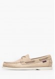 Men Sailing shoes Docksides.Nbk Beige Nubuck Leather Sebago