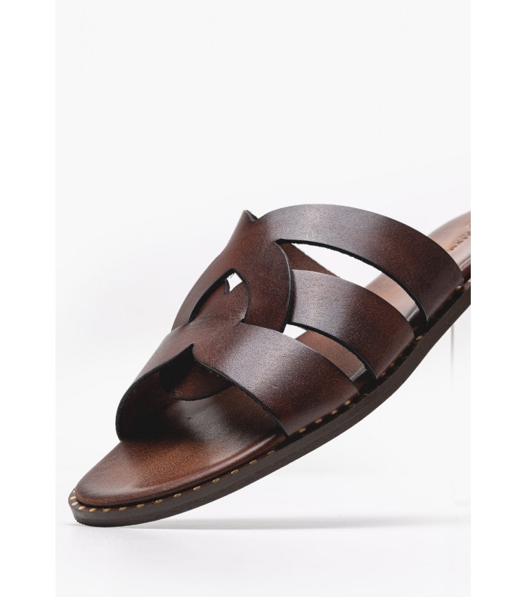 Women Flats 04.035 Brown Leather MAKIS KOTRIS