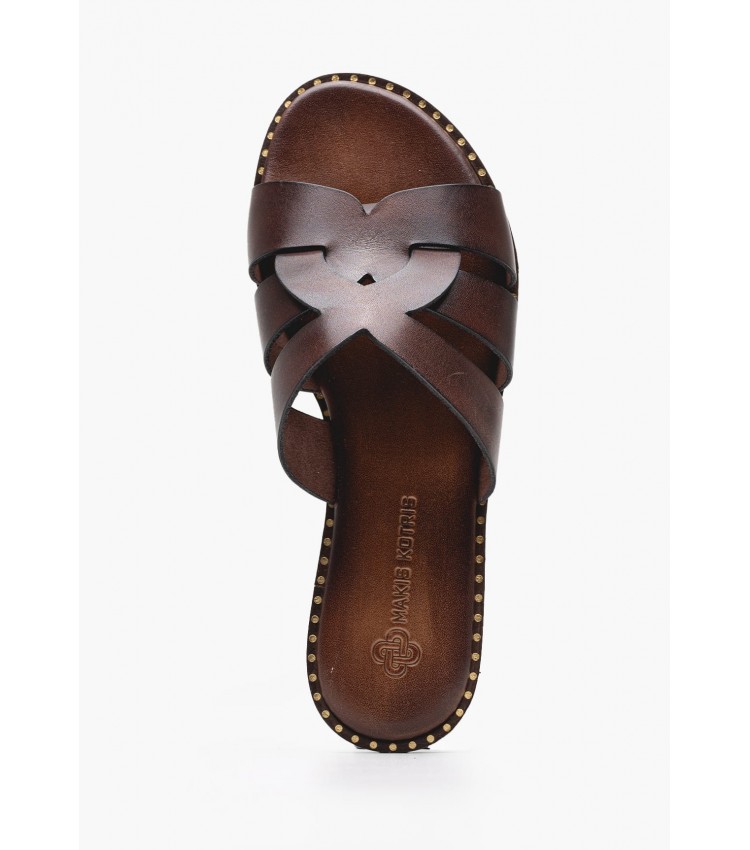 Women Flats 04.035 Brown Leather MAKIS KOTRIS