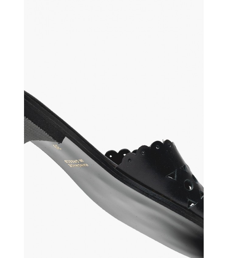 Women Flats 04.902X Black Leather MAKIS KOTRIS