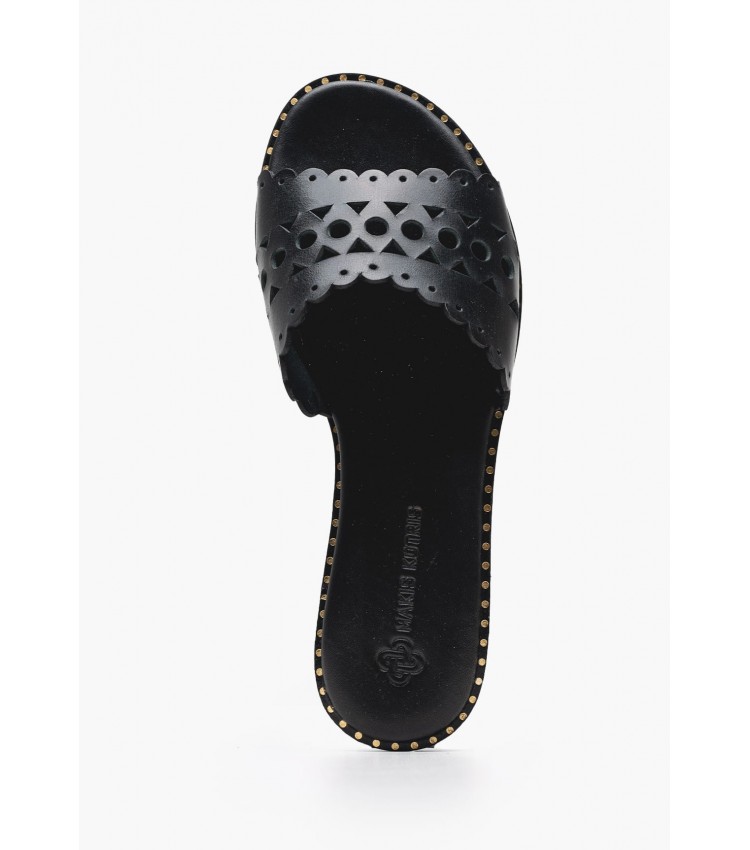 Women Flats 04.902X Black Leather MAKIS KOTRIS