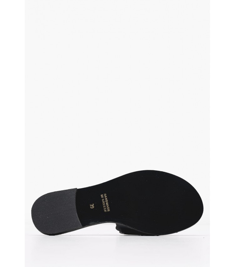 Women Flats 04.902X Black Leather MAKIS KOTRIS