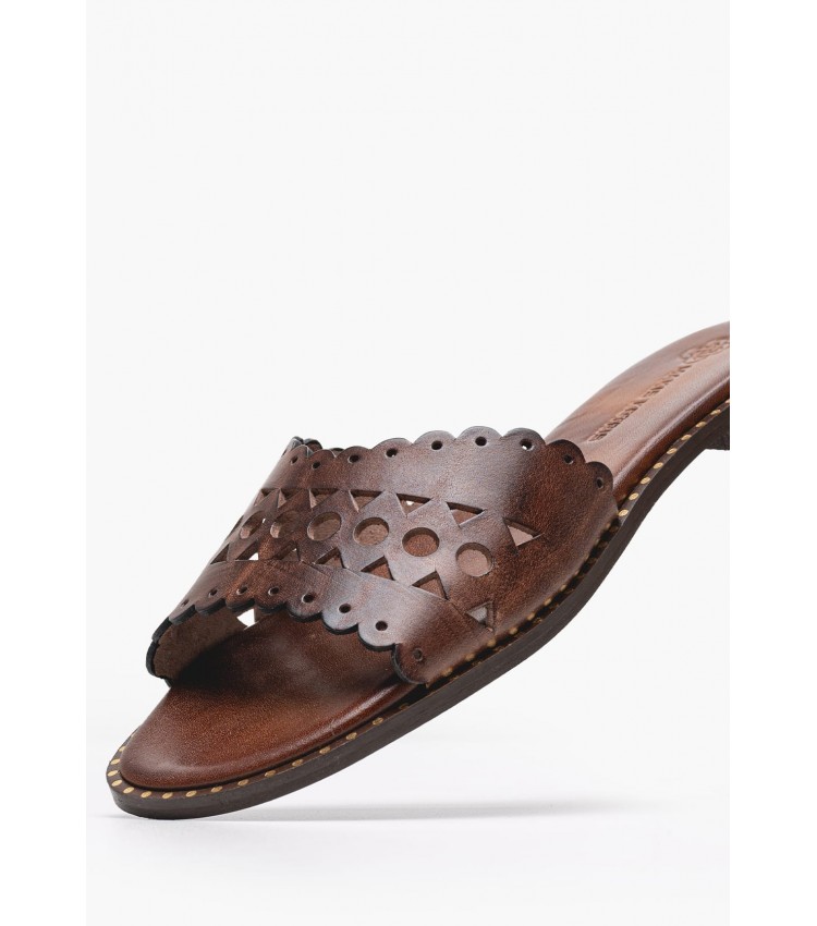 Women Flats 04.902X Brown Leather MAKIS KOTRIS