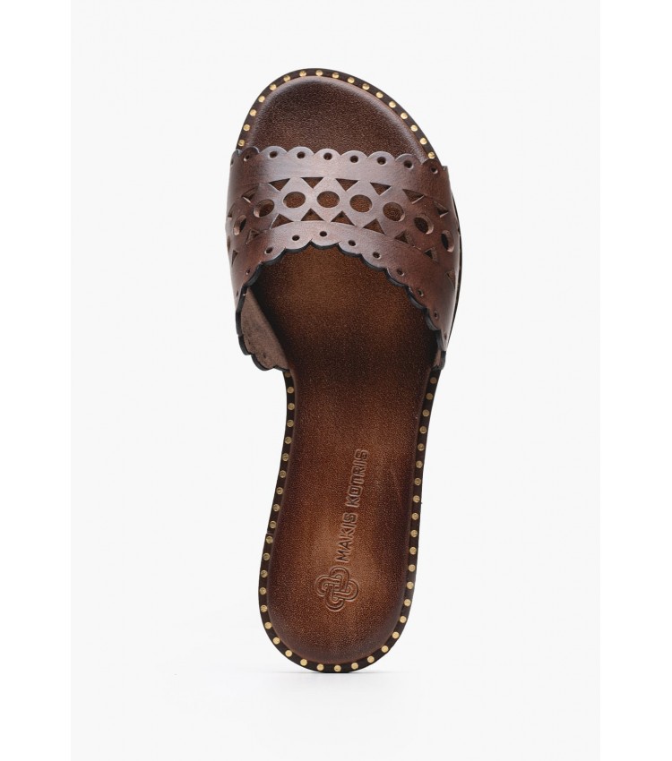 Women Flats 04.902X Brown Leather MAKIS KOTRIS