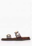 Women Flats 14.857 Brown Leather MAKIS KOTRIS