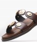 Women Flats 14.857 Brown Leather MAKIS KOTRIS