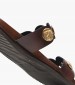 Women Flats 14.857 Brown Leather MAKIS KOTRIS